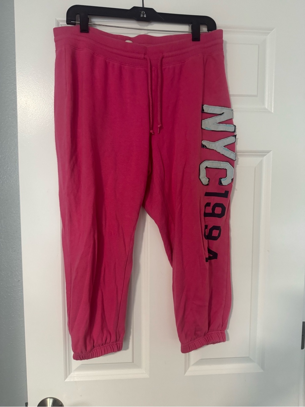 Old Navy Hot Pink NY Cuffed Sweatpants Y2K